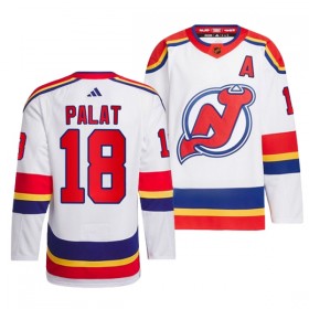 Dresovi New Jersey Devils Ondrej Palat 18 Adidas 2022-23 Reverse Retro 2.0 Bijela Authentic - Muške